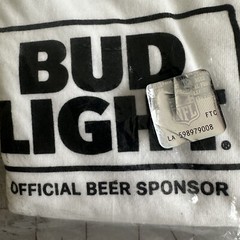 Super Bowl LII Bud Light Shirt Sz Large Dead stock NOS NFL Budweiser Light NWT @