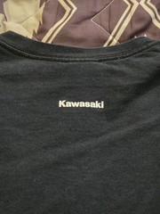 Vtg Y2K Kawasaki Racing Motocross Spellout Logo T Shirt Black Men’s Size Large