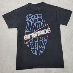 Grenade Shirt Mens Small Crewneck Skeleton Grunge Punk Rock Skate Surf Adult