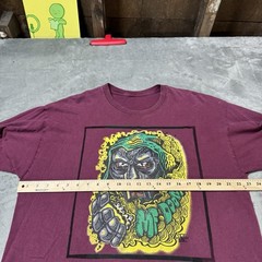 2020 RARE MF DOOM Double Sided Burgandy Shirt Mens Size XL (23×27)