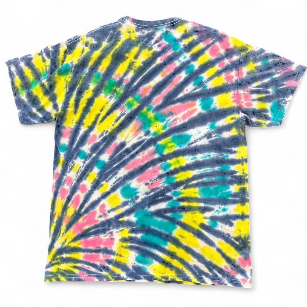 Gildan Multicolor Tie Dye T-Shirt Size Large L Neon Burst Pattern