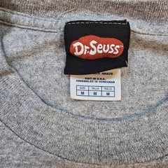 Vintage Dr. Seuss Grinch Shirt Mens Medium Gray Christmas Double Sided 00s 2001