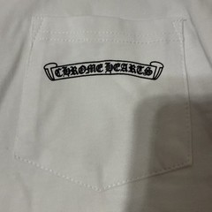 Chrome Hearts Men’s White M Crew Neck long Sleeve Graphic Logo Pocket T-Shirt