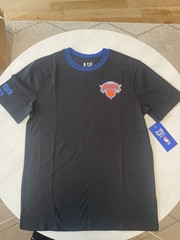 NWT New York NY Knicks Black Dead Ringer T-shirt Large NBA Basketball Ultra Game