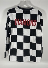 Diamond Supply Co. Black & White Checkered Long Sleeve Shirt – Men’s Large