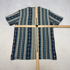 RRL Double RL Ralph Lauren Jacquard Knit Jersey Henley Shirt Men’s M Western