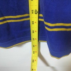 PS Paul Smith Mens Striped Smiley Face Logo T-Shirt Blue Yellow Large