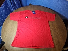 Champion Classic Jersey Script T-Shirt Scarlet Size 2XL