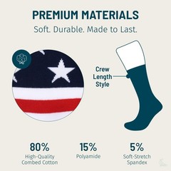 Fun Colorful Socks for Men for Dress Casual Formal Groomsmen Wedding, Flag