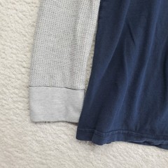 Dickies Men’s Twofer T-Shirt Medium Gray Waffle Knit Sleeves Y2K Grunge Skater