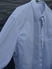 Albert Nipon Men’s White Shirt Classic Casual Cuff Style Large 17 1/2, 32-33