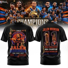 ✍️BEST PRICE – Jalen Brunson #11 New York Basketball 2026 Finals MVP Champs Tee