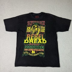 Krew T Shirt Adult XL Black Rebel Dread Skateboarding Streetwear Graphic Rasta