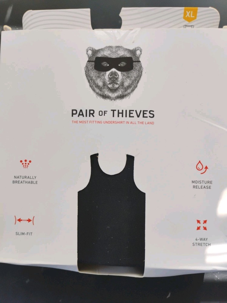 Pair of Thieves Black Tank, 2-Pack Size XL ,Super Soft, *Slim Fit, Tagless