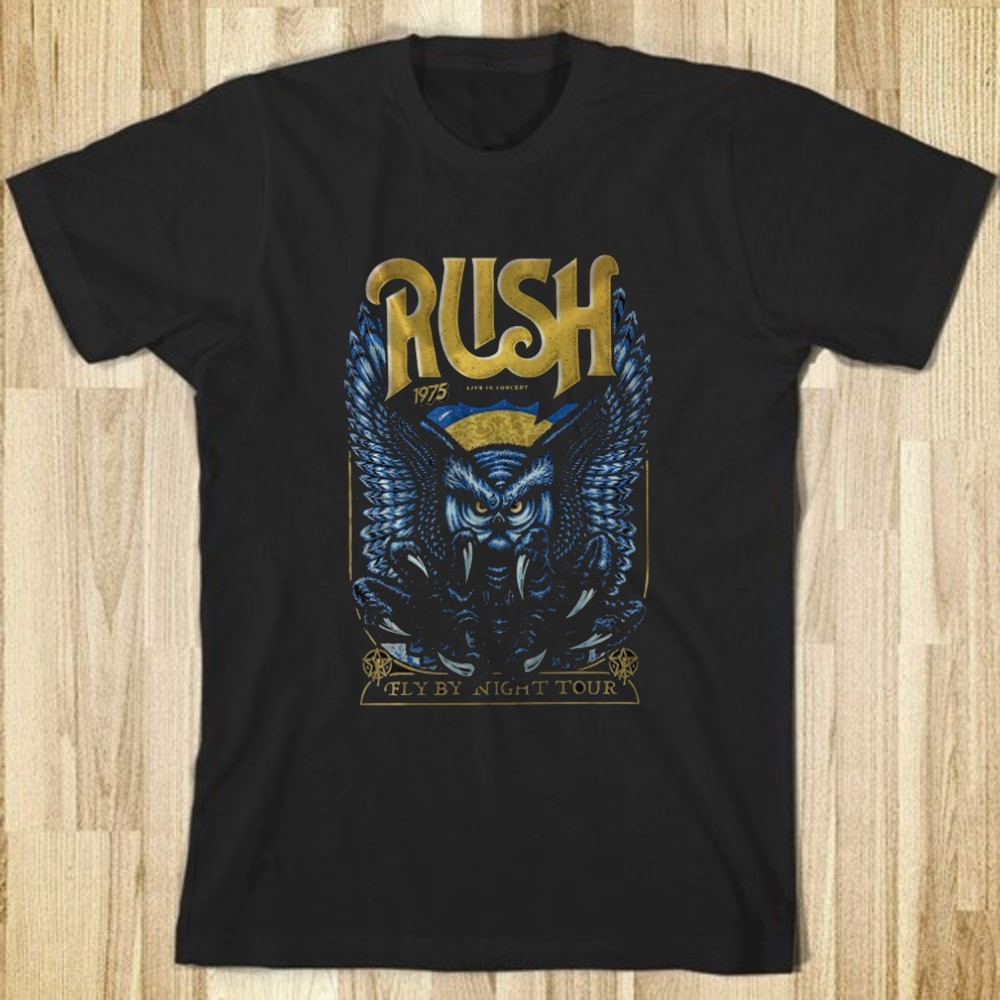 Vintage Rush Band Fly By Night Tee, Rush Rock Band Tour T-shirt, Rush Rock Fans