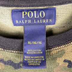 Polo Ralph Lauren Mens XL Camouflage Camo Waffle Knit Long Sleeve Shirt