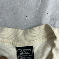 Vintage Quiksilver Long Sleeve Tee Shirt Men’s Large Beige Good Distress