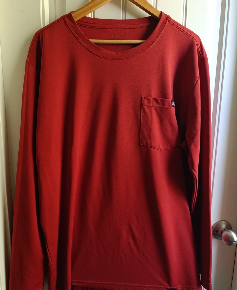 Dickies XL Mens Long Sleeve Burnt Orange POCKET Heavyweight Workwear Hunting