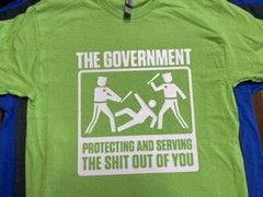 Protecting and Serving the Sh*t out of you T shirt Tee Protest anarchist anti po