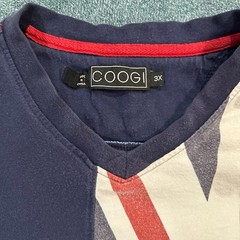 Y2K Coogi Team Coogi Est. 69 Australian Flag V-Neck T-Shirt