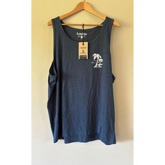 Chubbies The Relaxer Tank Top Mens XXL Navy Blue Graphic The Weekend Has Arrived