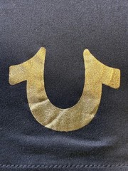 True Religion Sleepwear Mens Large Blue T-Shirt Gold Horseshoe Logo Lounge