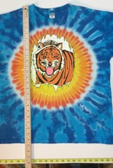 Rare Hand Dyed By SunDog Tiger Sun Vintage Tie-Dye T-Shirt Medium Chest 42” EUC