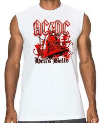 ACDC HELL’S BELLS ROCK Band Men’s Muscle Shirt (Multiple Colors)