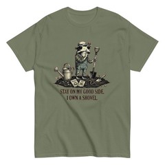 Stay On My Good Side I Own A Shovel T-Shirt | Frog Gardener | Gardening | S-5XL