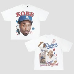 Kobe Bryant Baseball Graphic Design Double Sided Streetwear T-Shirt Tee