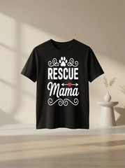 Rescue Mama Quote for Dog Mom Animal Shelter Pet Lovers Premium Tri-Blend T-Shir