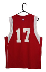 Fire Dept. #17 Mens XL 48″ Chest Red White Jersey Basketball Teamwork Shirt USA