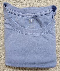 Gap Shirt Men’s Large Light Blue Short Sleeve Crew Blank Light Weight Used Good