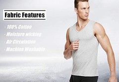 GALAXY BY HARVIC MENS HEAVY-WEIGHT RIBBED TANK TOP – SIZE: MEN L – WHITE