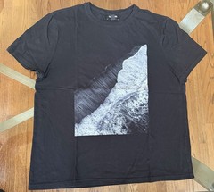 Express Men’s L Black Graphic Print Crew Neck Short Sleeve Regular T-Shirt