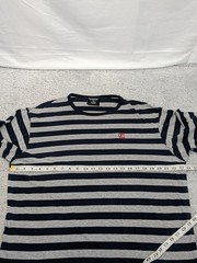 Polo Jeans Ralph Lauren Striped Long Sleeve Shirt Pullover Medium Blue Gray READ