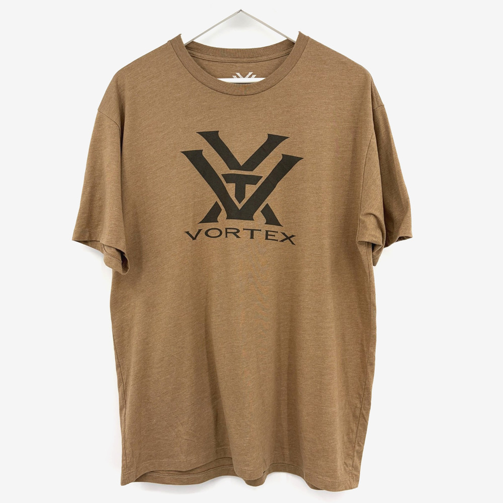 Vortex Core Logo T-Shirt Mens XL Short Sleeve Coyote Heather Graphic Tee