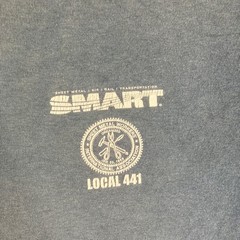 Union Line T-Shirt Mens XL Blue SMART Local 441 Graphic USA Workwear Distressed