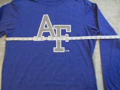 Air Force Shirt Mens Medium Blue Fighting Falcons Military Long Sleeve Retired