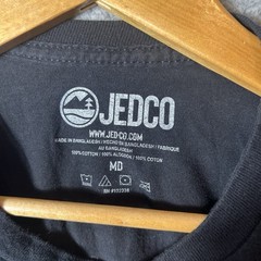 JEDCO Jeep OL Graphic Logo/Wrangler Crew Neck T-Shirt Size M Black Pullover