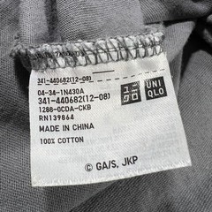 UNIQLO Jujutsu Kaisen Pocket Tee Mens XL Gray Good Satoru Gojo Anime 341-440682