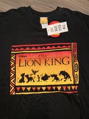 Vintage 90s The Lion King Movie Cartoon Promo T-shirt Sz XL Black new with tags