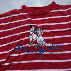 Disney 101 Dalmatians Pongo Perdita Embroidered l Vintage 90s TShirt Mens XLarge