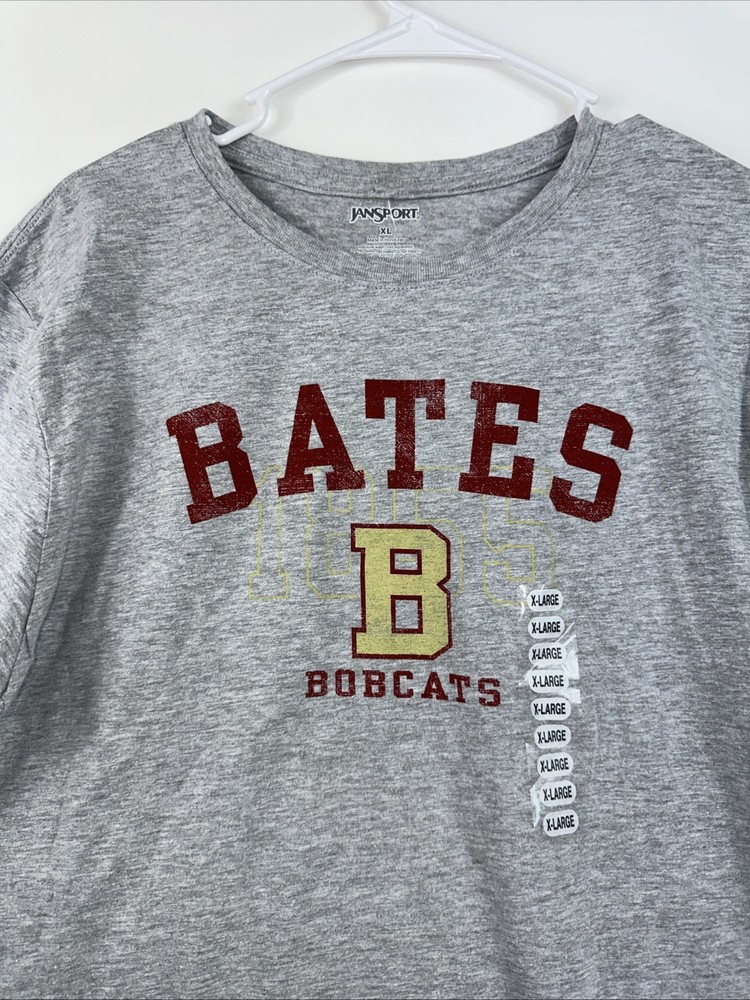 NWT Jansport x Bates College Bobcats Women’s XL Gray Cotton Blend T-shirt
