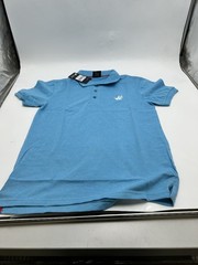 PACIFIC POLO CLUB MEN’S SHORT SLEEVES BUTTONS – SIZE: MEN S – CYAN