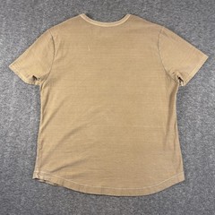 Buck Mason Shirt Mens XL Beige Cotton Crewneck Curved Hem Tee T-Shirt USA
