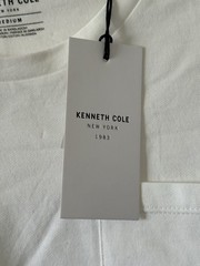 Kenneth Cole Medium 100% Cotton White Knit Pocket Spring T-Shirt NWT $49