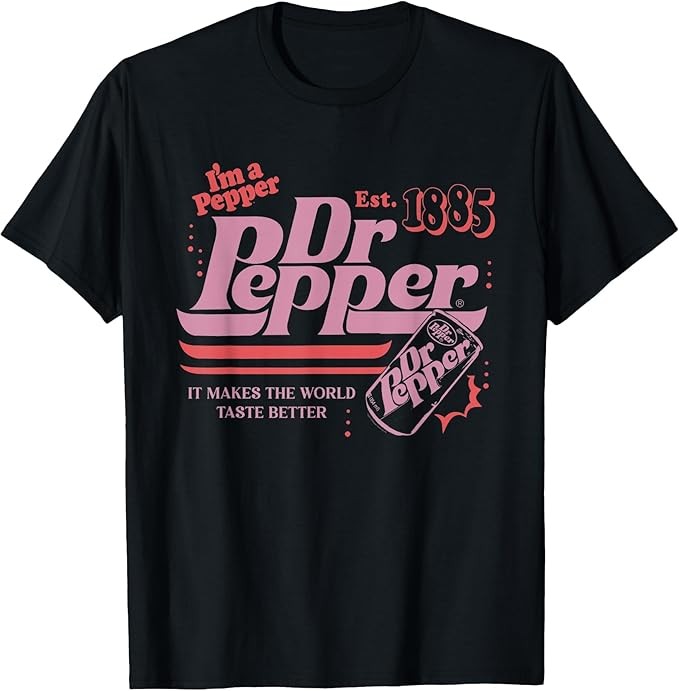 Dr. Pepper Retro Pop Makes The World Taste Better T-Shirt Size S-4XL