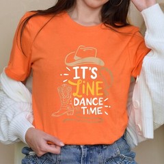 It’s Line Dance Time Country Western Boots Men Women T-Shirt
