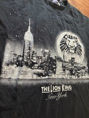Disney The Lion King New York Broadway Musical T Shirt Black Adult Large NYC